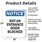 Signmission Not An Entrance Door Blocked OSHA Notice Sign, Aluminum, 18in W x 24in L, 2PK OS-2PACK-NS-A-1824-V-15145 - alternate 5